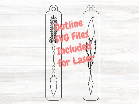 Boho Arrow Earrings SVG Templates for Cricut, Silhouette or Glowforge, Laser Earring SVG Digital Download Commercial Use SVG Apple Grove Designs 