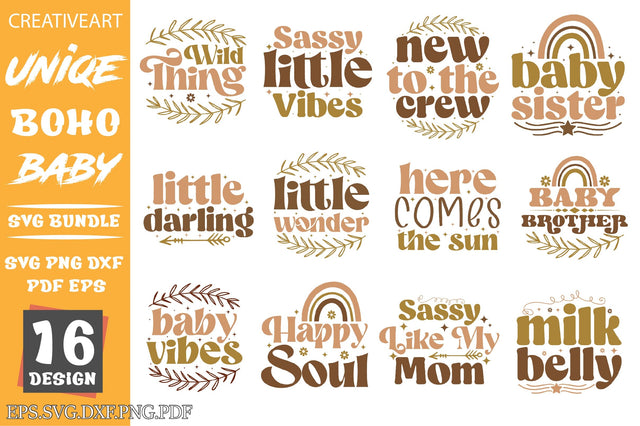 Boho Baby Bundle Sublimation Creativeart88 