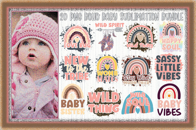 Boho Baby Sublimation Bundle Sublimation Creativeart88 