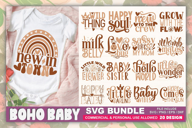 Boho Baby SVG Bundle SVG Ariyan 