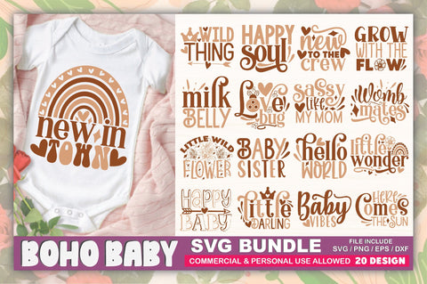 Boho Baby SVG Bundle SVG Ariyan 