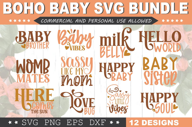 Boho Baby SVG Bundle SVG Ariyan 