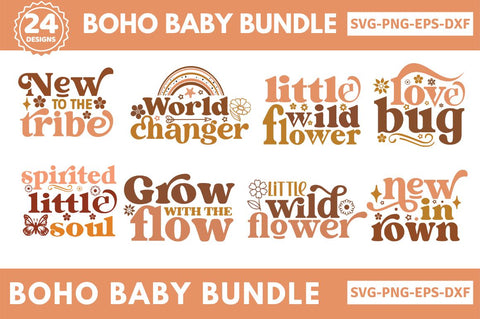 Boho Baby SVG Bundle, SVG DESIGNISTIC 