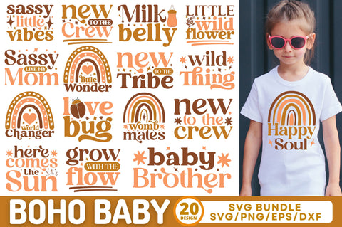 Boho Baby SVG Bundle SVG Regulrcrative 