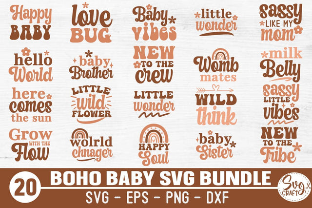 Boho baby SVG Bundle SVG Svgcraft 