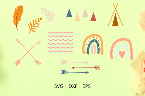 Boho Bundle - Digital Paper JPG SVG DXF Digital Pattern TheCrafterDepot 