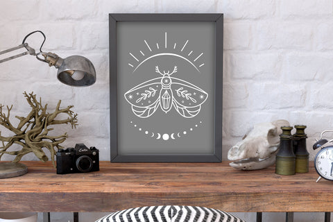 Boho butterfly svg, moth svg, mystical, magic, celestial svg SVG Digital Rainbow Shop 