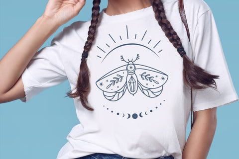 Boho butterfly svg, moth svg, mystical, magic, celestial svg SVG Digital Rainbow Shop 