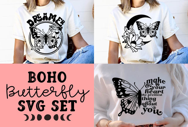 Boho Butterfly SVG Set SVG So Fontsy Design Shop 