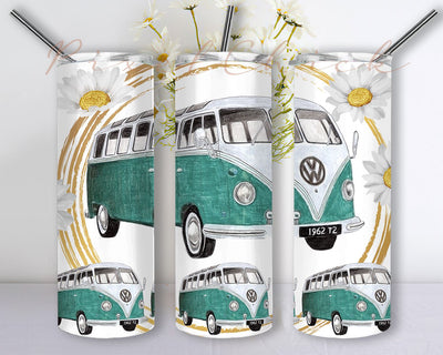 Boho Camper Tumbler Wrap, Surfing Life Car Tumbler, Camper 20 oz skinny tumbler sublimation design Sublimation PixelChick 
