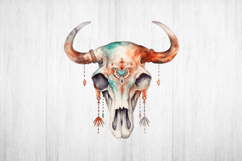 Boho Cow scull Sublimation Design. Cow Scull PNG. Sublimation Samaha Design 