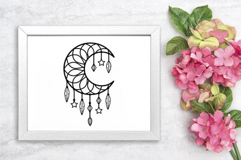 Boho Dreamer SVG, Moon SVG Dream catcher, Dreamcatcher SVG. SVG Elinorka 