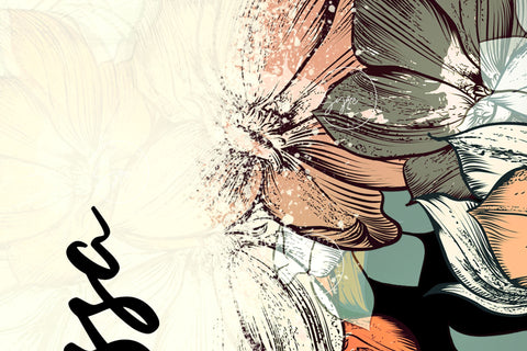 Boho Floral Tumbler, Add Your Own Name Tumbler, Skinny Tumbler 20 oz Design Wrap, Seamless Sublimation Design PNG, Skinny Travel Tumbler Sublimation Syre Digital Creations 