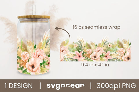 Boho Flowers Sublimation Sublimation SvgOcean 