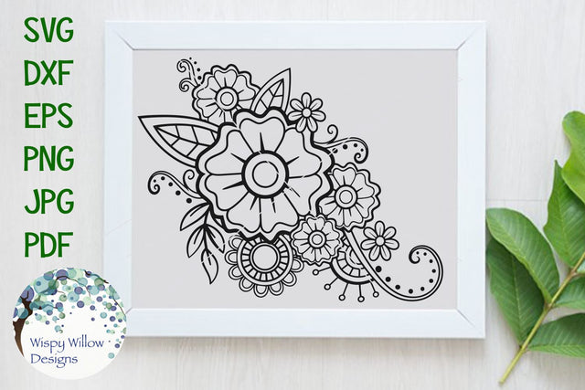 Boho Flowers SVG SVG Wispy Willow Designs 