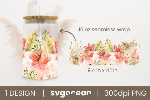 Boho Flowers Wrap Sublimation Sublimation SvgOcean 