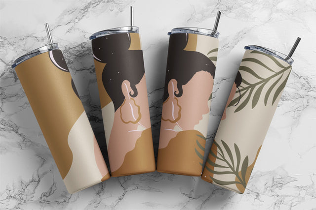 Boho Girl Tumbler Design, Girl Tumbler Png, Boho 20oz Skinny Tumbler, Boho Sublimation Design for Straight, Instant Download Sublimation Rabbitmakies 