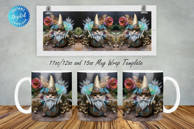 Boho Gnome 11, 12 & 15 Oz Mug Sublimation Sublimation Regulrcrative 