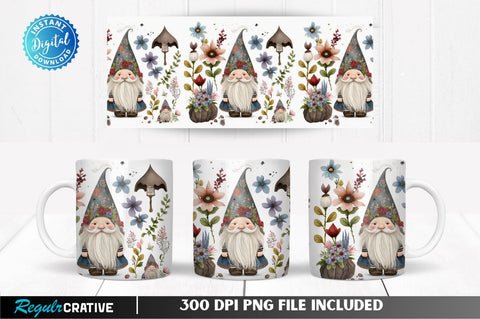 Boho Gnome 11, 12 & 15 Oz Mug Sublimation Sublimation Regulrcrative 