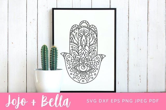 Boho Hand SVG, Palm Reading SVG, Files for Cricut, Palmistry , Chiromancy Clipart, Witch, illustration, Divination Hand Svg spiritual art SVG Jojo&Bella 