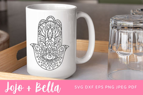 Boho Hand SVG, Palm Reading SVG, Files for Cricut, Palmistry , Chiromancy Clipart, Witch, illustration, Divination Hand Svg spiritual art SVG Jojo&Bella 