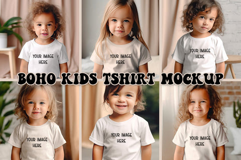 Boho Kids Shirt Mockup Bundle Mock Up Photo BijouBay 