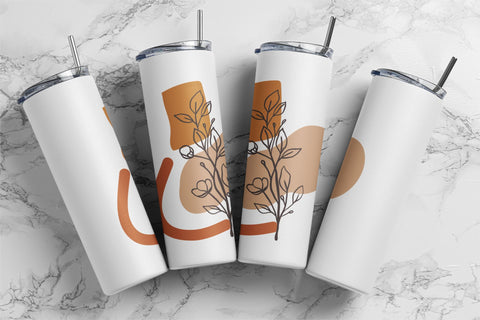Boho Leaves 20oz Skinny Tumbler, Abstract Boho Design Png, Leaf Tumbler Png, Boho Abstract Leaves Sublimation Design Png, Instant Download Sublimation Rabbitmakies 