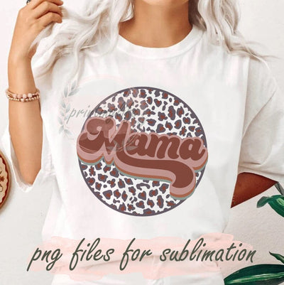 Boho Leopard Mama Png, Mother's Day Png, Mama Png, Mom Life Png, Mama Png,Gift For Mom, Mother Day's Png, Retro Sublimation Design, Boho Mama Design Sublimation PrintingLife 
