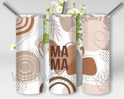 Boho Mama 20oz Skinny Tumbler Png, Mother's Day Png, Cute Mama Travel, Boho Mom Tumbler For Mother's Day, Boho Rainbow Tumbler Sublimation WillowSageDesign 