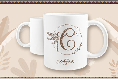 Boho Monogram Font Abo Daniel Studio 