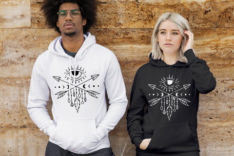 Boho moon celestial, boho arrow, tribal svg, mystical magic SVG Digital Rainbow Shop 