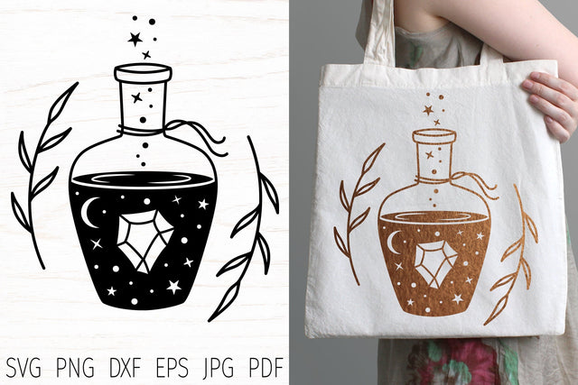 Boho mystical svg, witchcraft Svg, magic potion bottle SVG Digital Rainbow Shop 