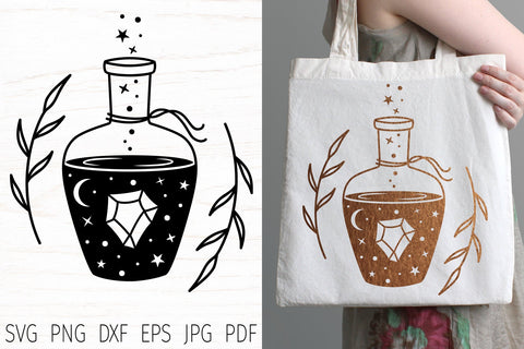Boho mystical svg, witchcraft Svg, magic potion bottle SVG Digital Rainbow Shop 