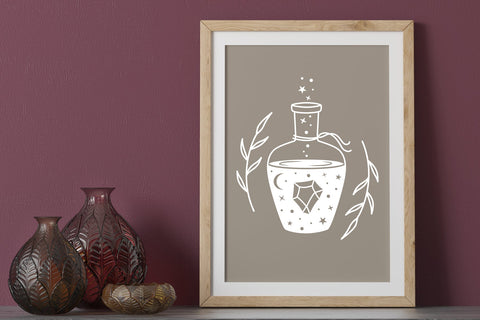 Boho mystical svg, witchcraft Svg, magic potion bottle SVG Digital Rainbow Shop 