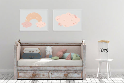Boho nursery clipart set. Baby wall décor Sublimation LuckyTurtleArt 