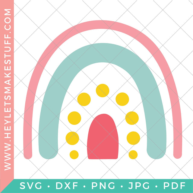 Boho Rainbow 3 SVG Hey Let's Make Stuff 