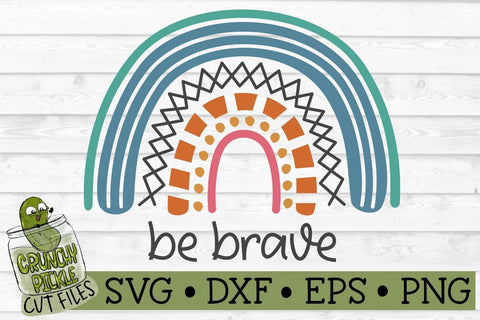 Boho Rainbow - Be Happy Inspirational SVG Cut File SVG Crunchy Pickle 