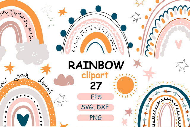 Boho Rainbow Bundle SVG Svgcraft 