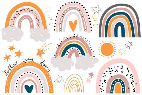 Boho Rainbow Bundle SVG Svgcraft 