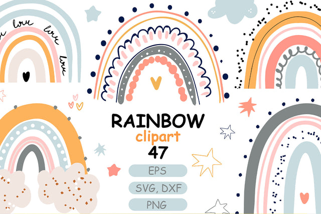 Boho Rainbow Bundle SVG Svgcraft 