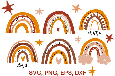 Boho Rainbow Bundle SVG Svgcraft 