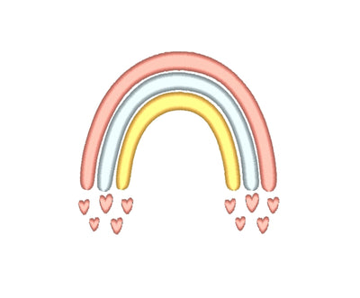 Boho Rainbow Embroidery Design, Baby Embroidery File, 3 Sizes Embroidery/Applique DESIGNS Nino Nadaraia 