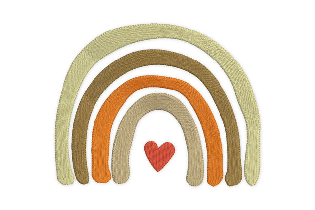 Boho Rainbow embroidery design with heart Machine embroidery file. Embroidery/Applique DESIGNS NextEmbroidery 