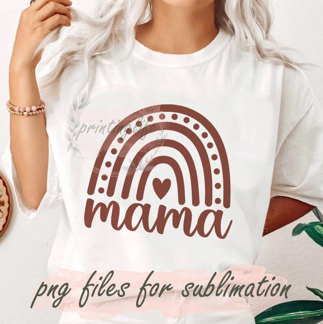 Boho Rainbow Mama Png, Boho Mama Png, Mom Life Png, Retro Mama Design, Retro Rainbow Mama Png, Mama Leopard Png, Mama Sublimation Sublimation PrintingLife 