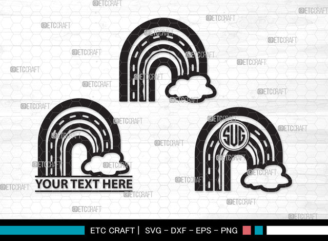 Boho Rainbow Monogram SVG, Rainbow Svg, Pastel Rainbow Svg, Rainbow Doodle Svg, Sweet Rainbow Svg, Leopard Rainbow Svg, Boho Rainbow Monogram SVG ETC Craft 