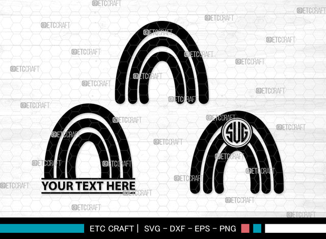 Boho Rainbow Monogram SVG, Rainbow Svg, Pastel Rainbow Svg, Rainbow Doodle Svg, Sweet Rainbow Svg, Leopard Rainbow Svg, Boho Rainbow Monogram SVG ETC Craft 