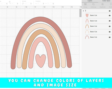 Boho Rainbow SVG Bundle, 30 Designs, Rainbow Cut Files for Cricut, Silhouette, Rainbow PNG SVG HappyDesignStudio 