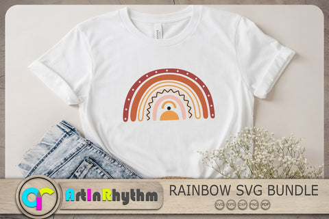 Boho Rainbow Svg Bundle, Boho Rainbows Svg, Rainbow Svg SVG Artinrhythm shop 