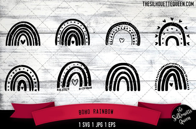 Boho Rainbow SVG File, SVG Bundle File-Cut File-Vector Clip Art for Commercial & Personal Use-Download-Cricut,Cameo,Explore,SCAL,Silhouette SVG Loveleen Kaur 