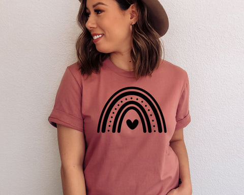 Boho Rainbow SVG, Rainbow Clipart, Rainbow with Heart Cut File, Digital Download, Cricut, Silhouette Cut File SVG MD mominul islam 